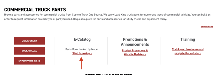 E-Catalog Parts Below Fold